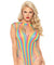 Shredded Opaque Cut Out Teddy - One Size - Rainbow LA-89222MULTI