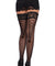 Stay Up Lace Top Sheer Thigh Highs With Faux Lace  - One Size - Black LA-9098