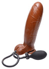 Inflatable Suction Cup Dildo - Brown TV-AB259-BROWN