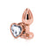 Rear Assets - Rose Gold Heart - Small - Clear NSN0963-11
