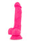 Neo Elite - 7.5 Inch Silicone Dual Density Cock  With Balls - Neon Pink BL-82100