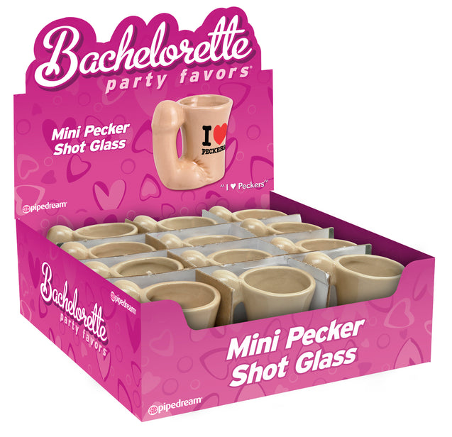 Mini Pecker Shot Glass Display - 12 Piece PD7909-99D