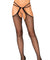 Strappy Suspender Fishnets - One Size - Black LA-1607BLK