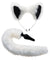 White Fox Tail Anal Plug and Ears Set TZ-AF603