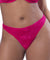 Thong With Diagonal Eyelash Lace Panels - 1x - Bright Rose OH-21-10644X-BRS1X