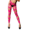 Wild Design Mesh Crotchless Leggings - One Size - Pink BH-69581SD-PK