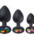 Cloud 9 Novelties Gems Silicone Anal Plug - Includes Small, Med & Large Size WTC305KIT