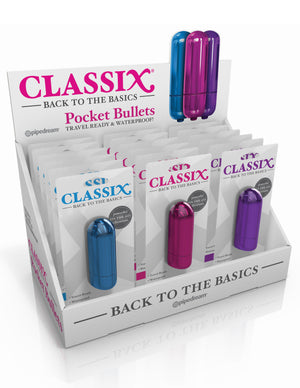 Classix Pocket Bullet Display of 18 - Assorted Colors PD1960-99