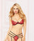 Cross Dye Lace Strappy Bra Set - One Size  - Red STM-10860PRD