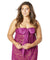 Lace Empire Babydoll With Functional Tie Shelf Cups G-String - Amaranth - 1x2x OH-75-10853X-AMH1X2X