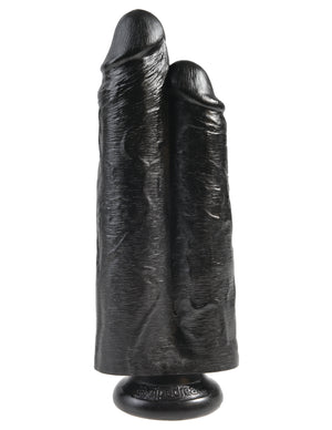 King Cock 9 Two Cocks One Hole - Black PD5551-23