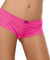 Open Crotch Lace Boy Short - Medium - Hot Pink DG-7177HPKM