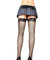 Fishnet Stockings With Corset Lace Top - One Size  - Black LA-9658