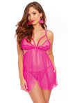 Babydoll and G-String - One Size - Hot Pink DG-12037HPOS