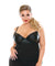 Dominique Wetlook Chemise & G-String - Black - 3x/4x FL-BP388-3X4X