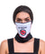 Face/ Neck Bandana Reversable- Black/ Red Lips Print - One Size GE-250-OS