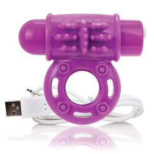 Charged Owow Rechargeable Vibe Ring - Purple - 6  Count Box AOW-PU-110D