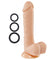 Pro Sensual Premium Silicone 8 Inch Dong With 3  Cockrings - Flesh WTC852851