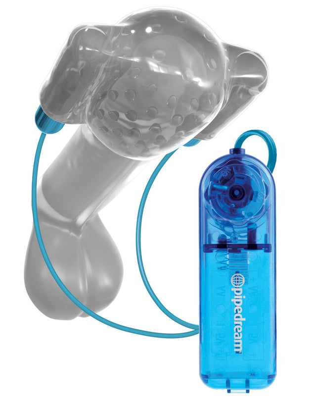 Classix Dual Vibrating Head Teaser - Blue/clear PD1996-14