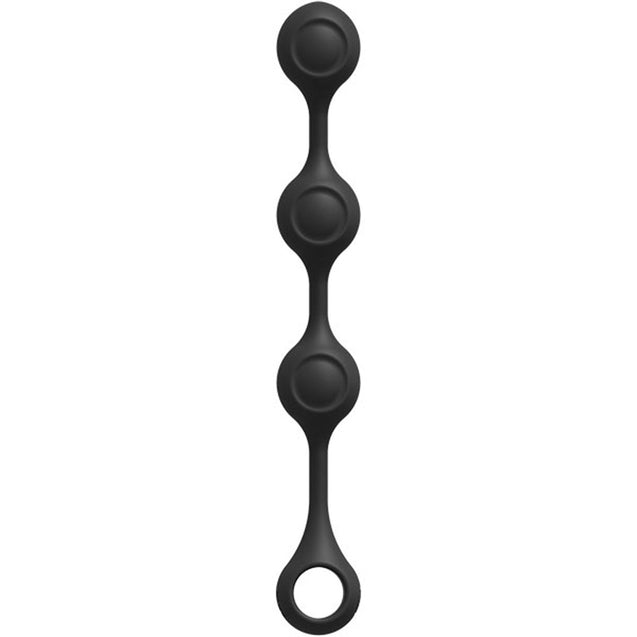 Anal Essentials Weighted Silicone Anal Balls - Black DJ2401-57-CD