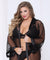 Dotted Mesh Robe - Queen Size - Black STM-11002X