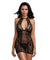 Chemise, G-String - One Size - Black DG-11515BLKOS
