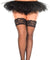 Silicone Lace Top Spandex Sheer Thigh Hi - Queen Size - Black ML-4139Q-BLK