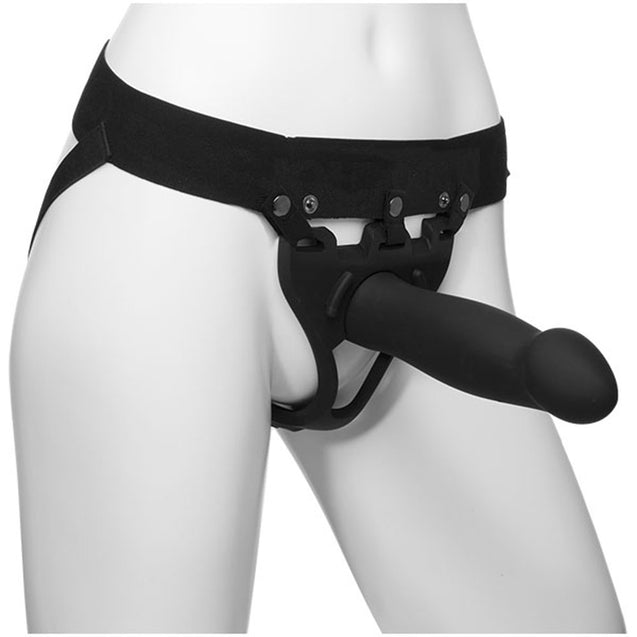 Body Extensions - Hollow Bulbed Strap-on 2-Piece  Set - Black DJ0800-08-BX