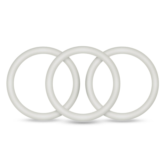 Performance - Vs3 Pure Premium Silicone  Cockrings - Large - White BL-72819