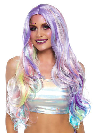 Pastel Rainbow Long Wavy Wig LA-A1532